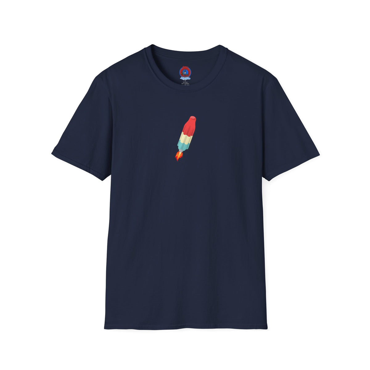 Classic Donut Tee - Unisex Soft-Style - "Blow this Popsicle Stand" - red/blue/cream - bomb pop