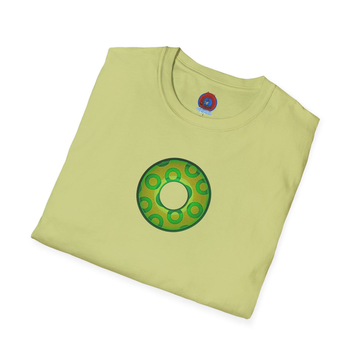 Plain Donuts/Unisex Soft-Style - "Plain Rustic Paradoxical Donuts" - gold/light green donuts