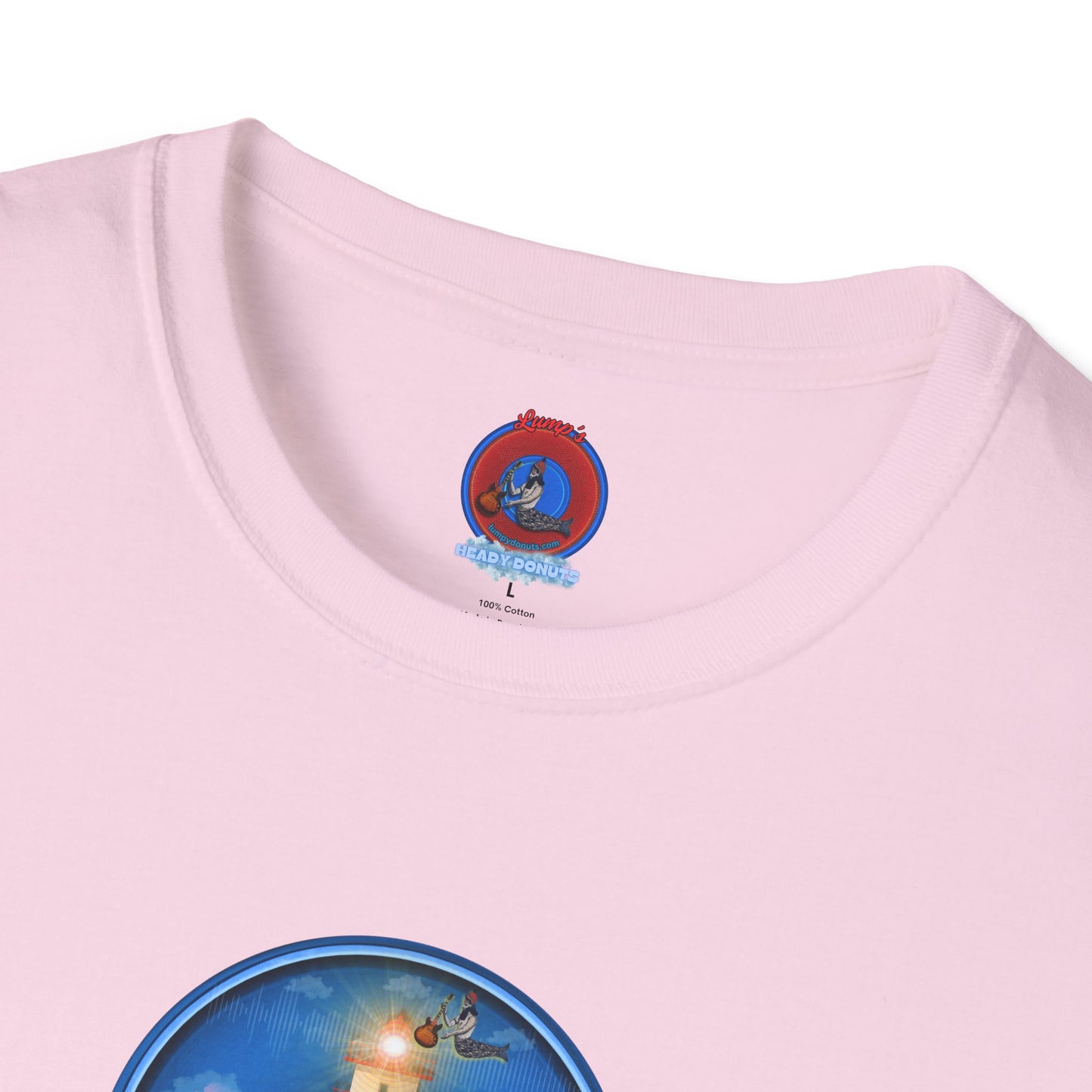 Classic Donut Tee - Unisex Soft-Style - "Merriweather Crab Pâté Feast Donuts" - surreal blue/blue cartoon donut