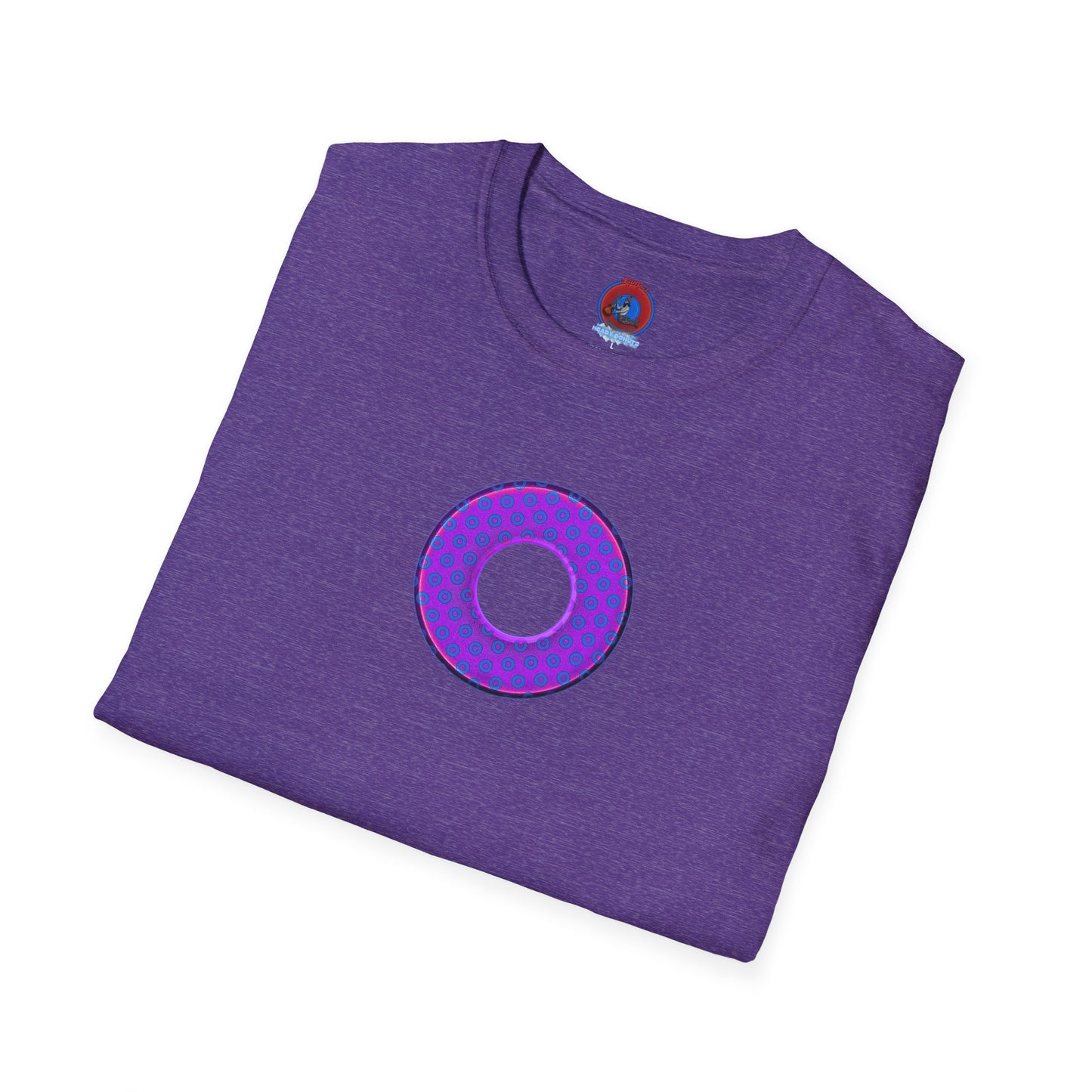 Plain Donuts/Unisex Soft-Style - "Plain Electric Paradoxical Donuts" - bright purple/royal blue donuts