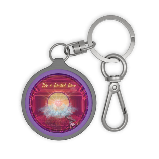 Lumpy Donut Keychain - "The Donut of Life" - series 1.0 - variant 2 - purple/magenta donut