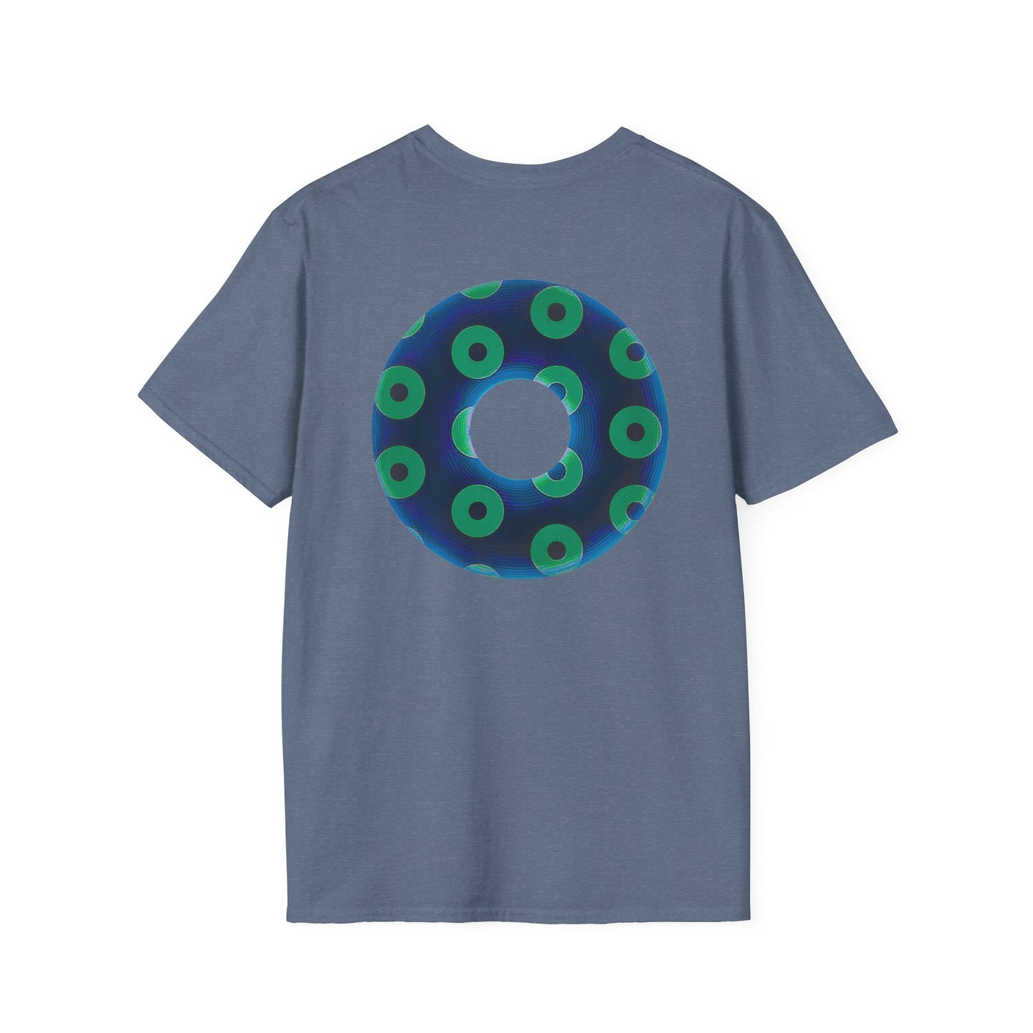 Plain Donuts/Unisex Soft-Style - "Plain Blimpy Paradoxical Donuts" - dark blue/jade green donuts
