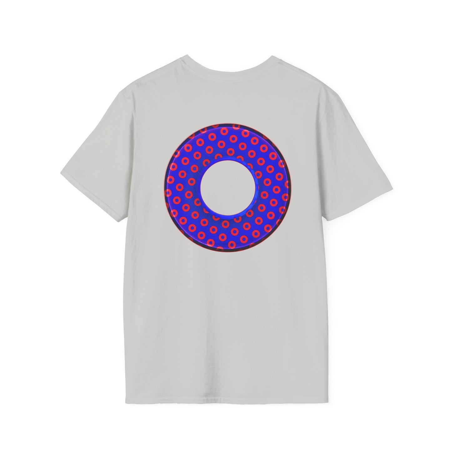 Plain Donuts/Unisex Soft-Style - "Plain Electric Paradoxical Donuts" - dark royal blue/red donuts