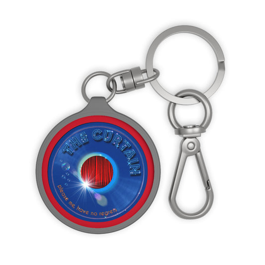 Lumpy Donut Keychain - "The Donut Without " - series 1.0 - variant 1 - blue record donut