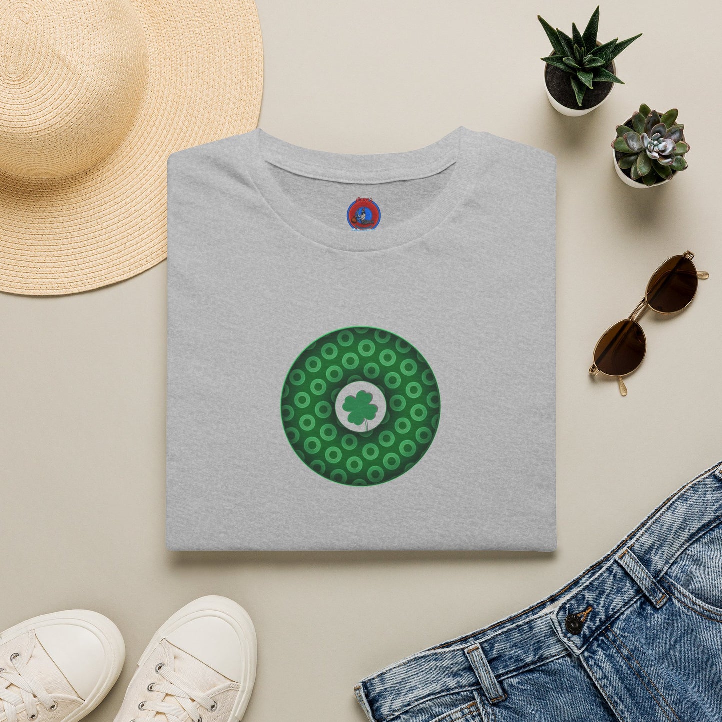 Classic Donut Tee - Unisex Soft-Style - "Patron Saint of Donuts" - St. Patrick's Day Donut - holiday edition - variant 1