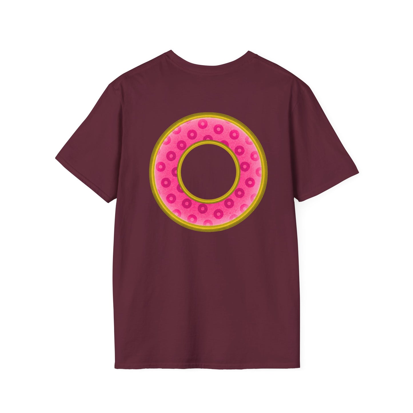 Plain Donuts/Unisex Soft-Style - "Plain Wide Mouthed Paradoxical Donuts" - pink/gold donuts