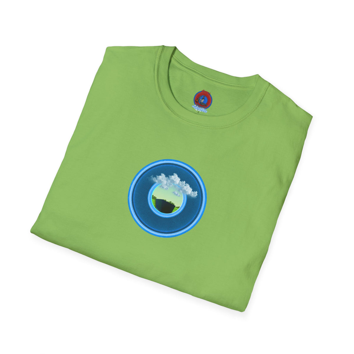 Classic Donut Tee - Unisex Soft-Style - "Got Rhombus?" - series 1.0  - variant 1 - blue/blue donut