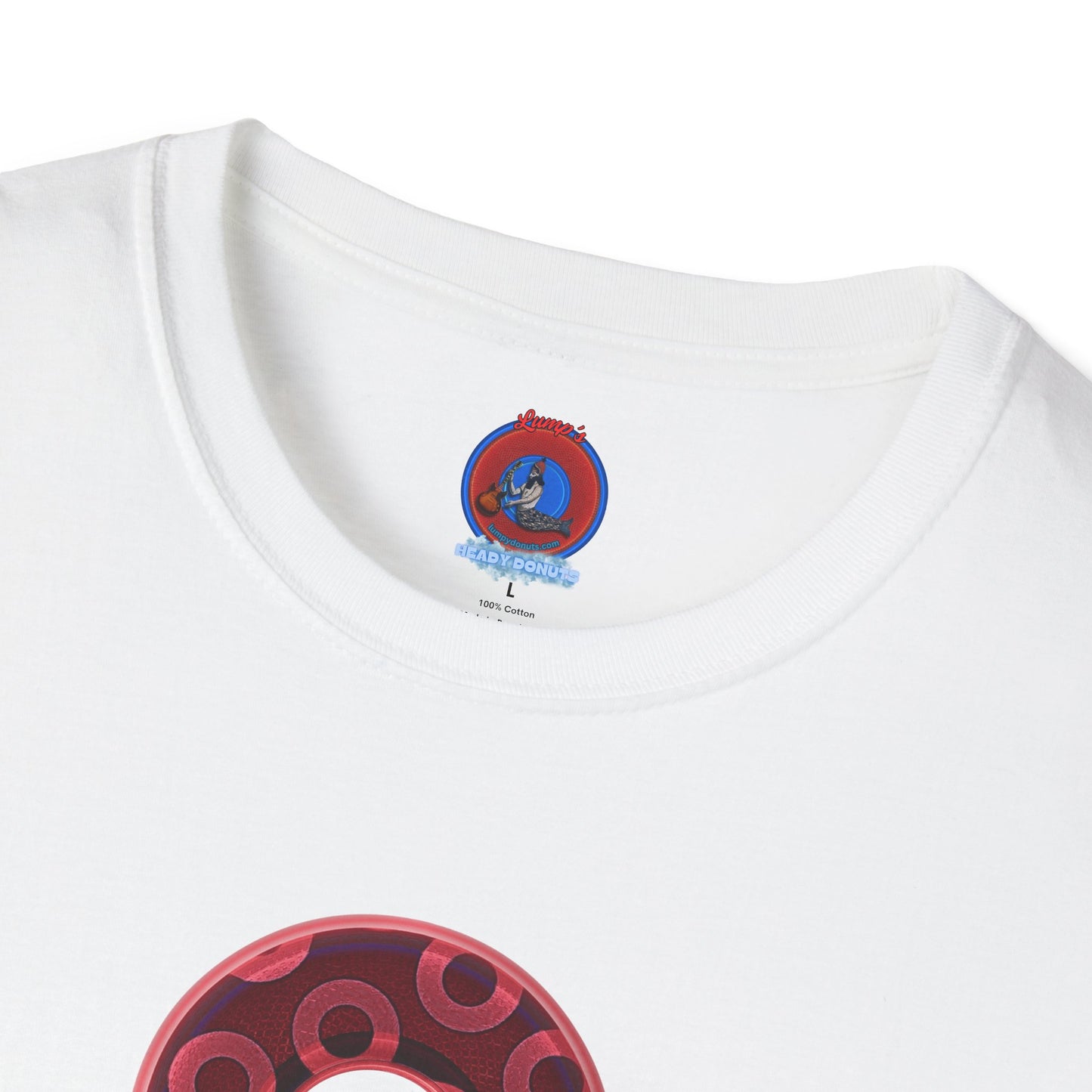 Plain Donuts/Unisex Soft-Style - "Plain Rustic Paradoxical Donuts" - magenta/burgundy donuts