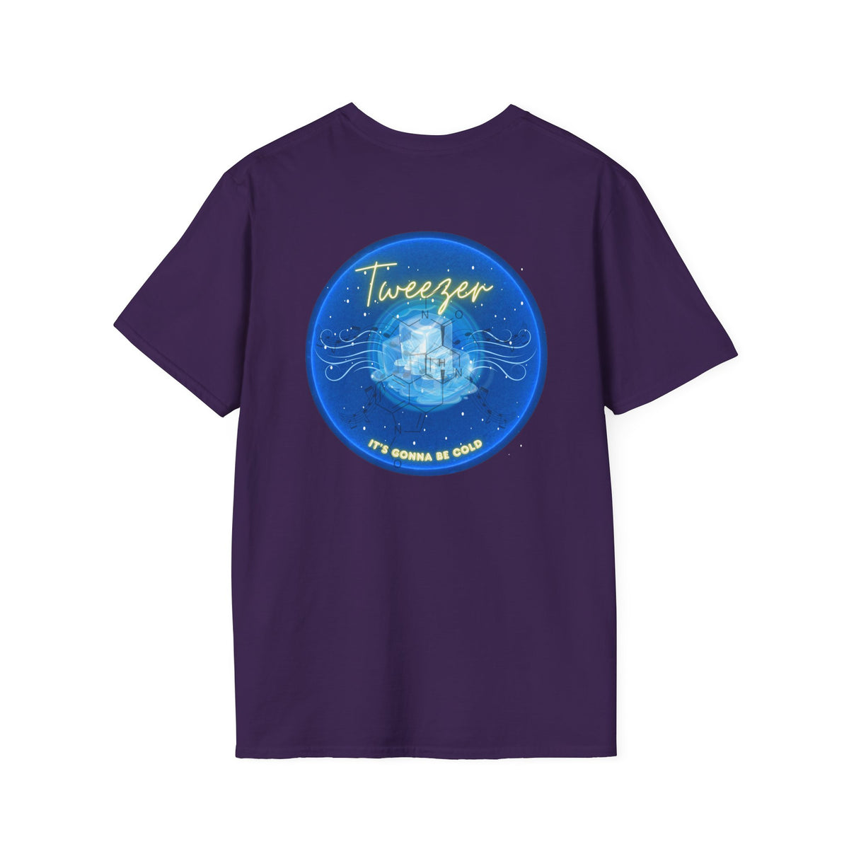 Classic Donut Tee - Unisex Soft-Style - "The Donut Reprised" - vivid blue donut
