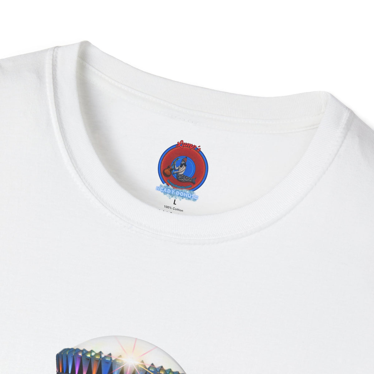 Classic Donut Tee - Unisex Soft-Style - "Donuts now Served on the Mothership" - series 1.0  - variant 6  - tractor-beamed donut