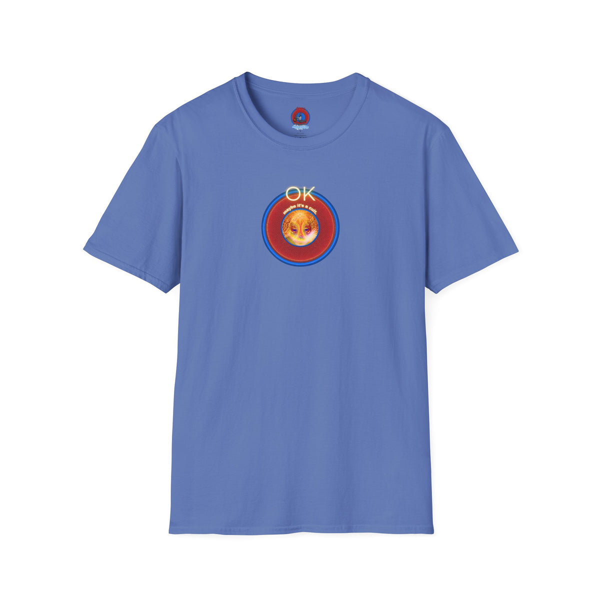 Classic Donut Tee - Unisex Soft-Style - "Donuts: Conjurers of Awesome" - series 1.0  - variant 3 - w/"okay" - red donut