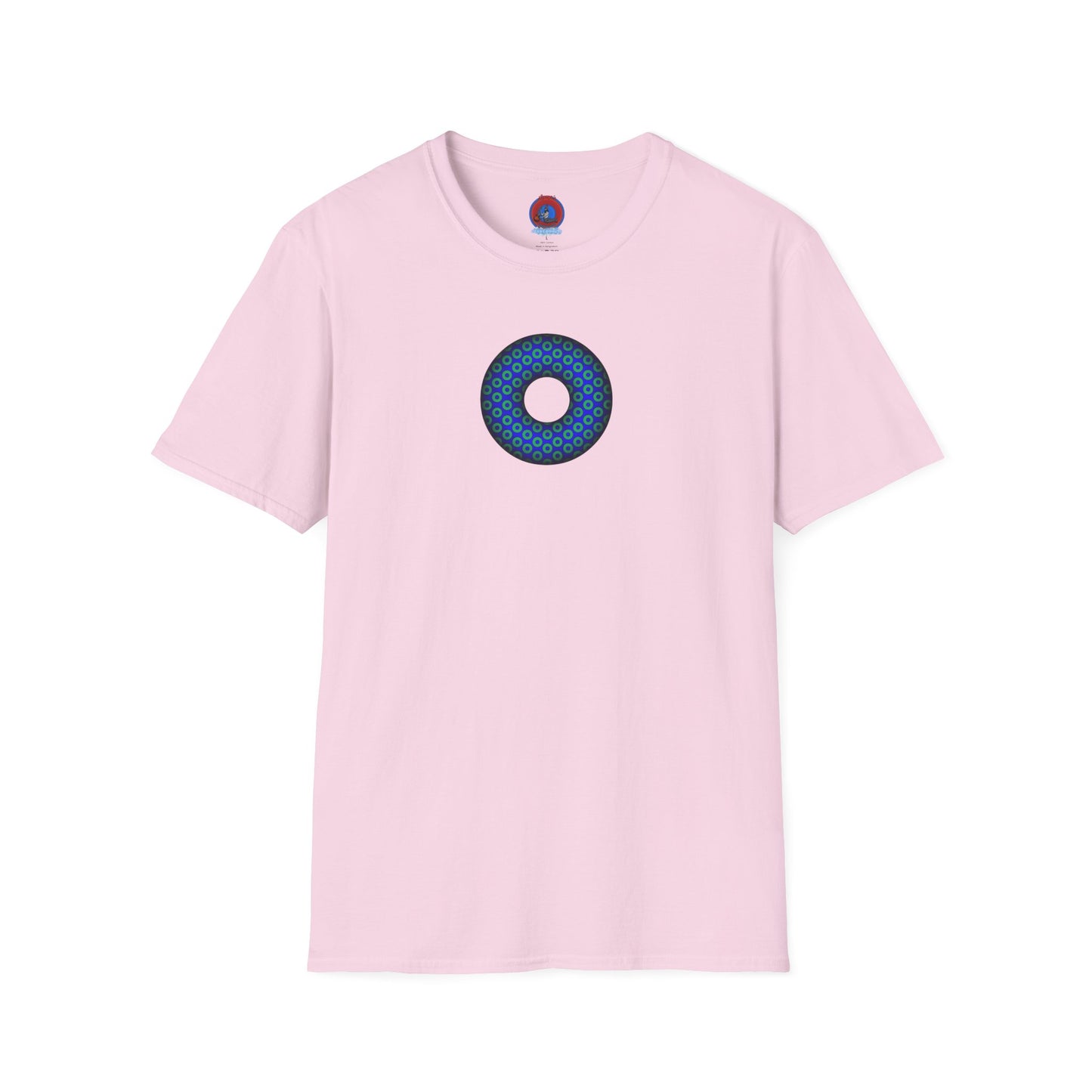 Plain Donuts/Unisex Soft-Style - "Plain Paradoxical Grided Donuts" - light green/blue donuts
