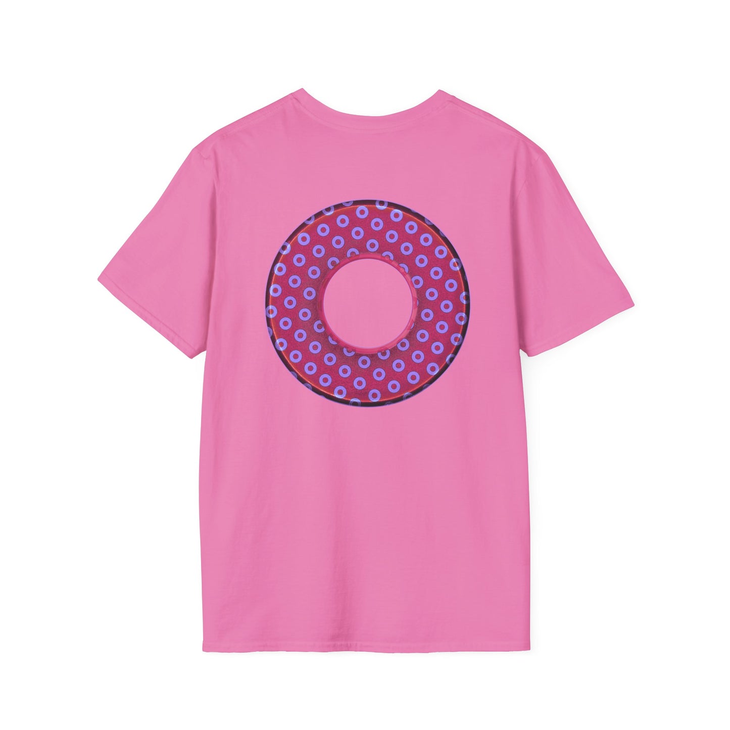 Plain Donuts/Unisex Soft-Style - "Plain Electric Paradoxical Donuts" - light purple/magenta donuts