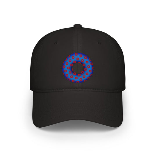 Lumpy Donut Baseball Cap - "Plain [Mary] Jane" - traditional blue/red paradoxical donut w/