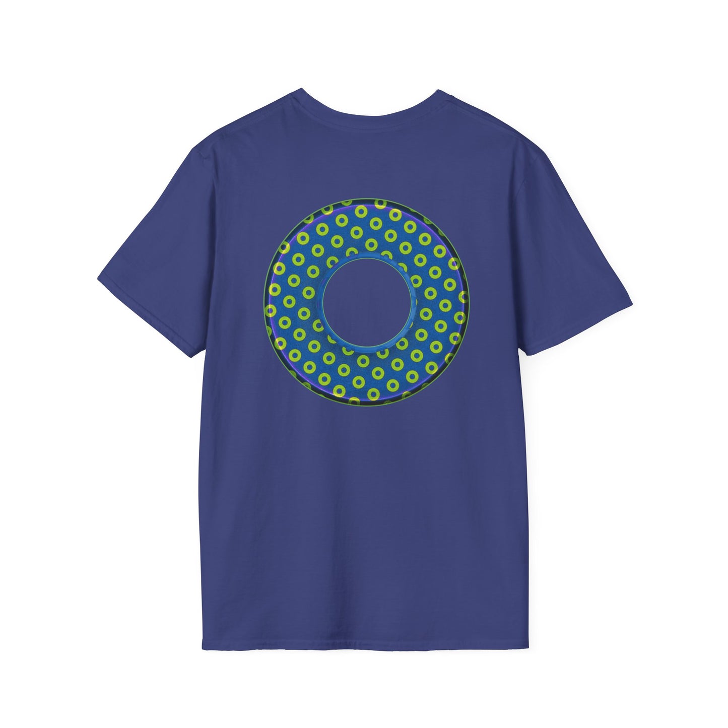 Plain Donuts/Unisex Soft-Style - "Plain Electric Paradoxical Donuts" - yellow/blue donuts
