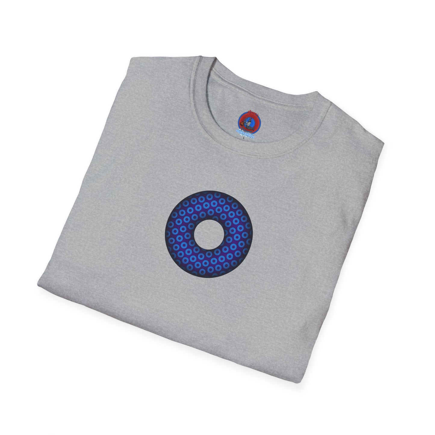 Plain Donuts/Unisex Soft-Style - "Plain Paradoxical Grided Donuts" - light blue/purple donuts