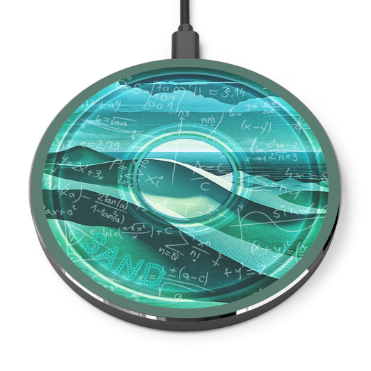 The Flow - Wireless Lumpy Donut Chargers - "The Equating Donut Charger" - teal pic donut w/Fenway green background