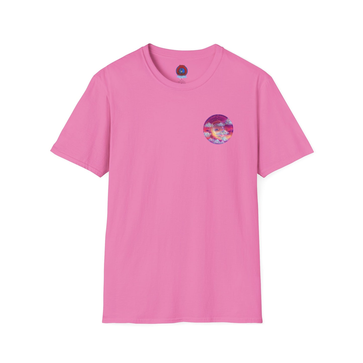 Classic Donut Tee - Unisex Soft-Style - "Conjurers of Donuts" - series 1.0  - magenta/purple donut