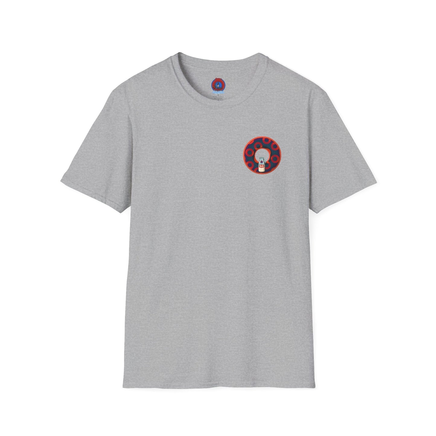 Classic Donut Tee - Unisex Soft-Style - "Wooked Cream - YEMSG Donut " -purple/red rustic paradox donut - variant 3