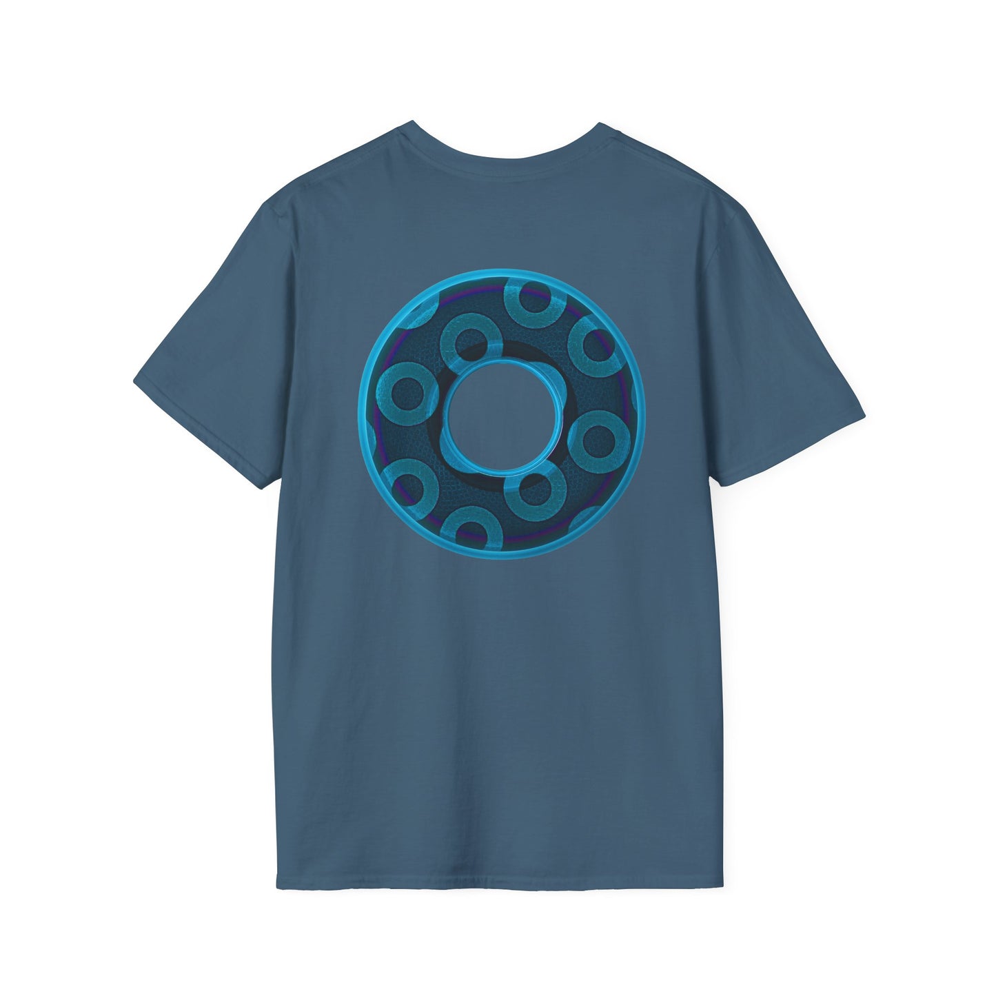 Plain Donuts/Unisex Soft-Style - "Plain Rustic Paradoxical Donuts" - light blue/dark blue donuts