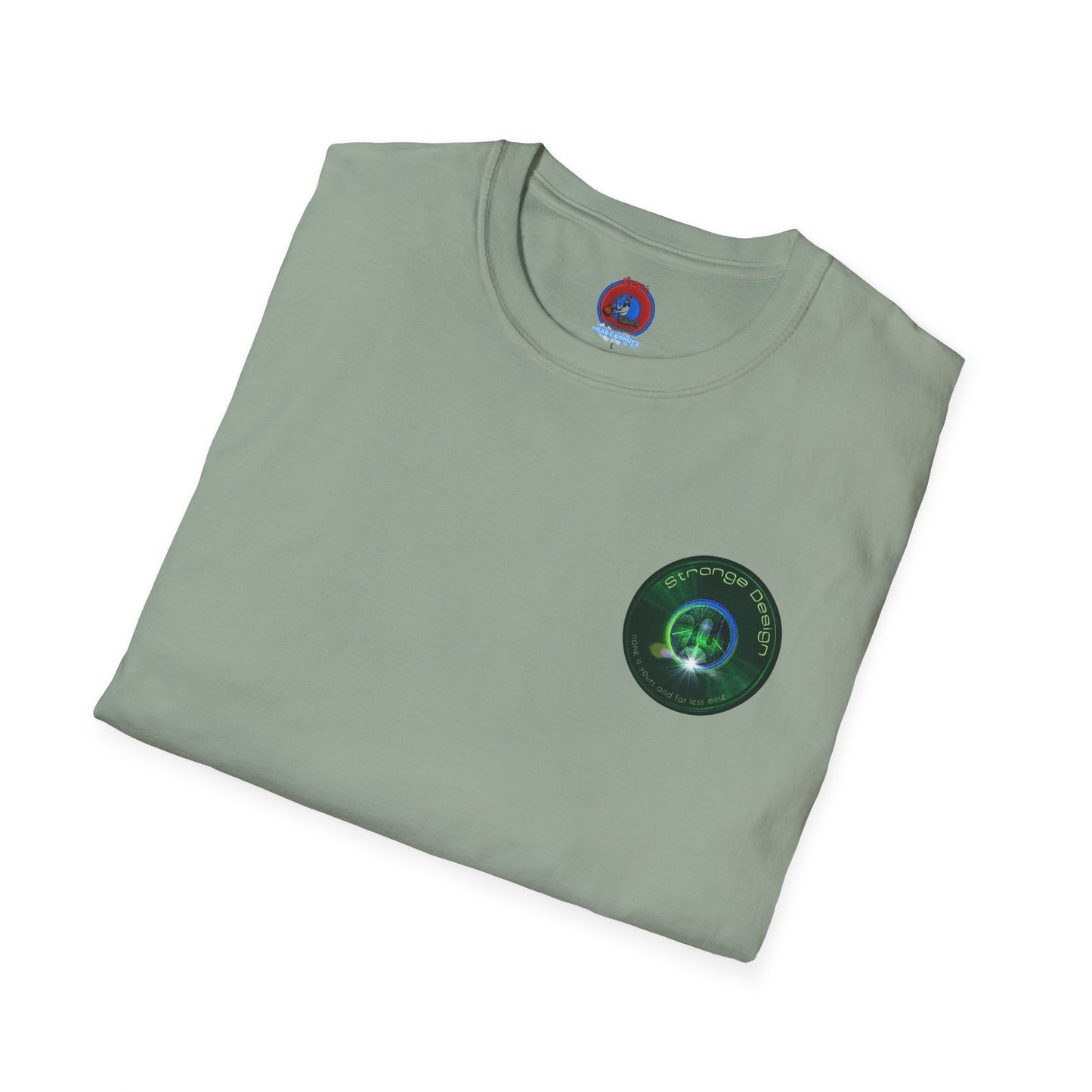Classic Donut Tee - Unisex Soft-Style - "The Strangely Designed Donut Tee" - series 1.0 - green donut