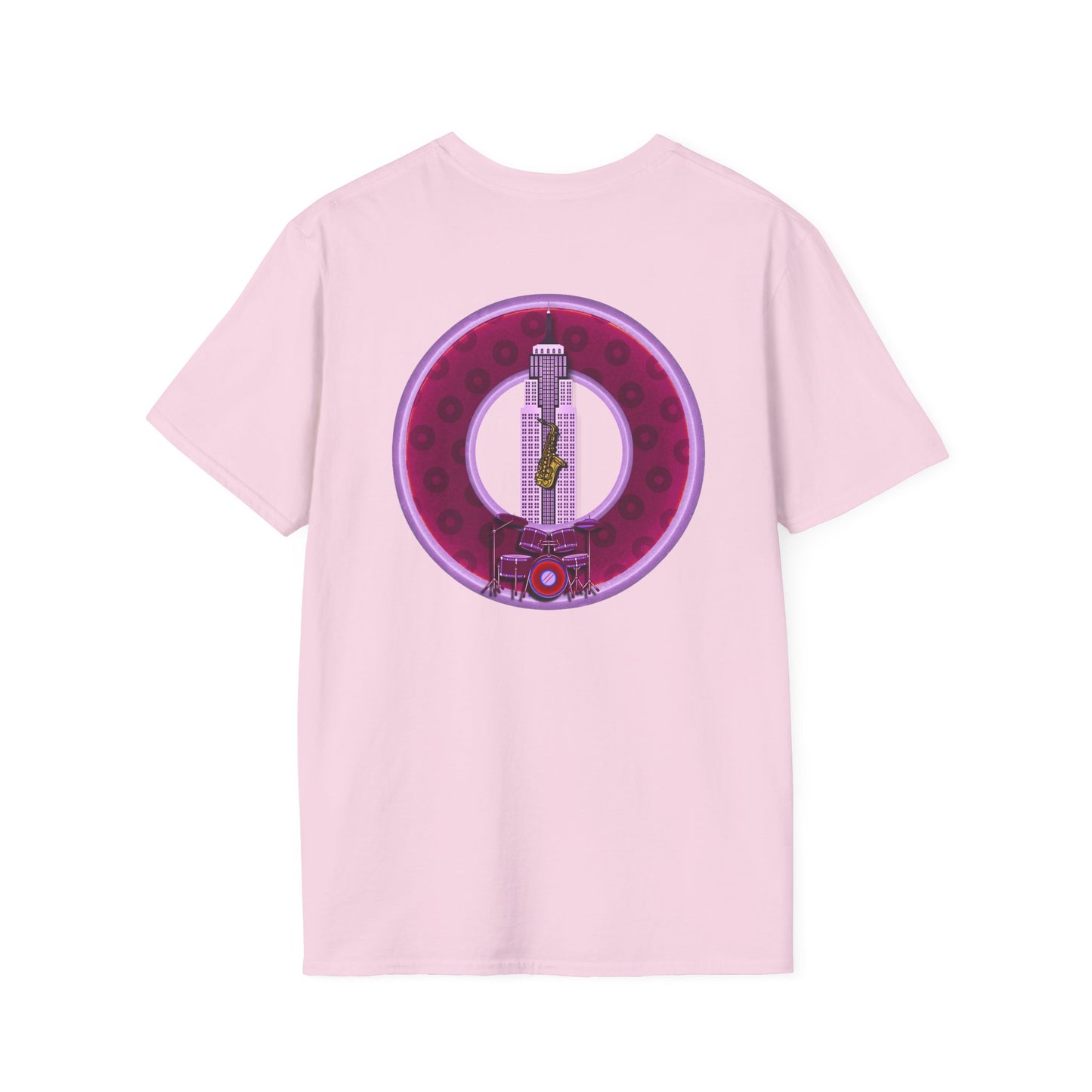 Classic Donut Tee - Unisex Soft-Style - "Simple Prep Donuts" - widemouthed purple/light purple donut