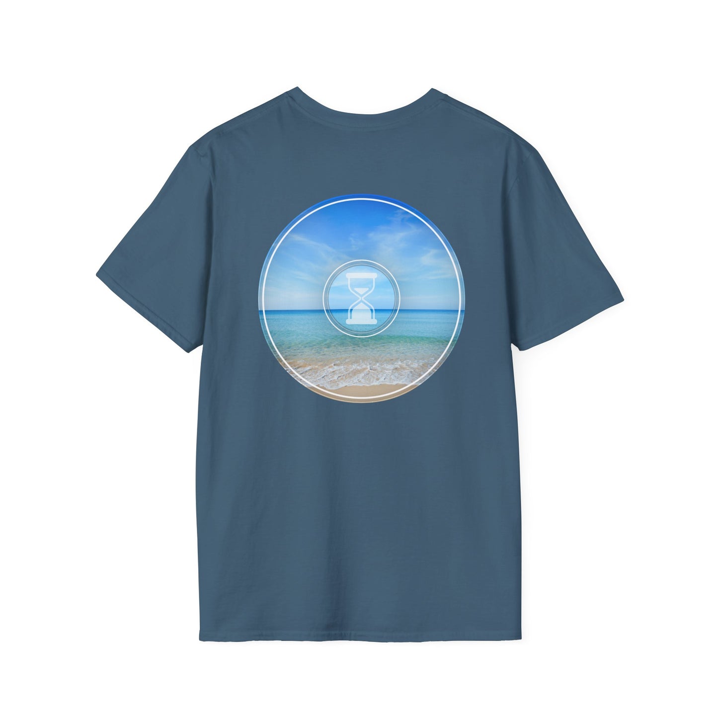 Classic Donut Tee - Unisex Soft-Style - "Still Loading Sand" - vivid blue  pic donut - variant 1