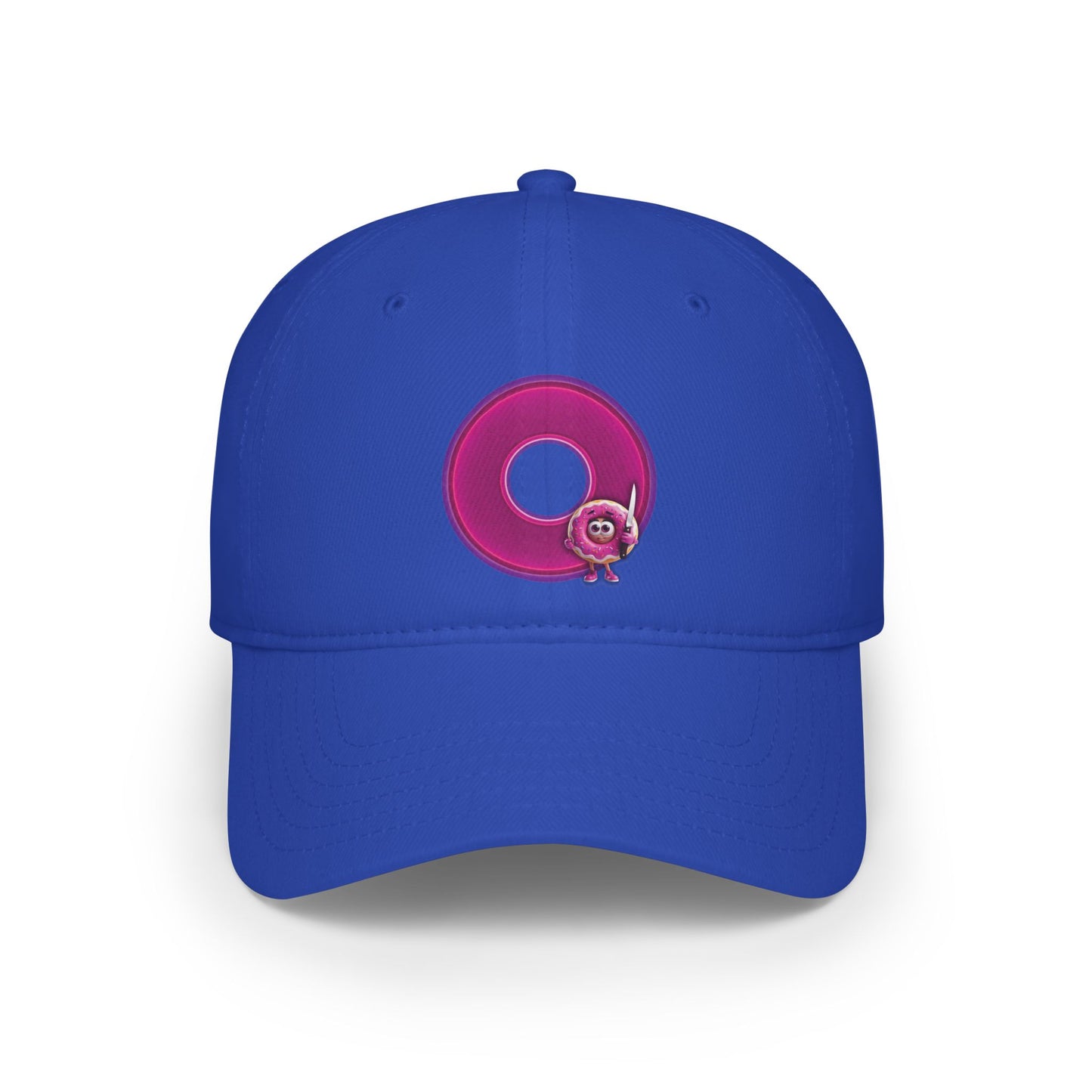 Lumpy Donut Baseball Cap - "My Phriend The Donut's Cap" - variant 3 - magenta vivid donut w/