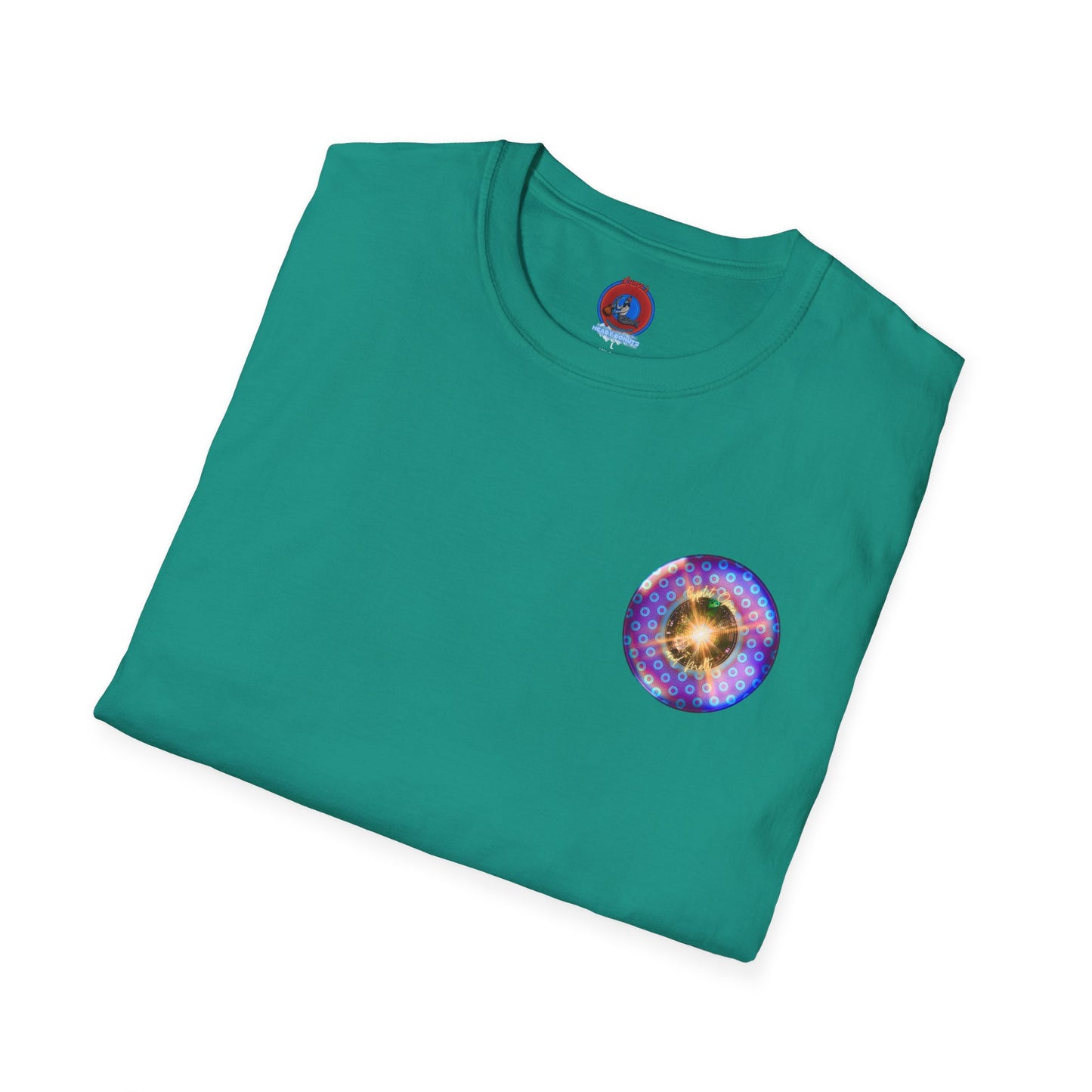 Classic Donut Tee - Unisex Soft-Style - "Donut Melts" - purple/blue paradoxical donut