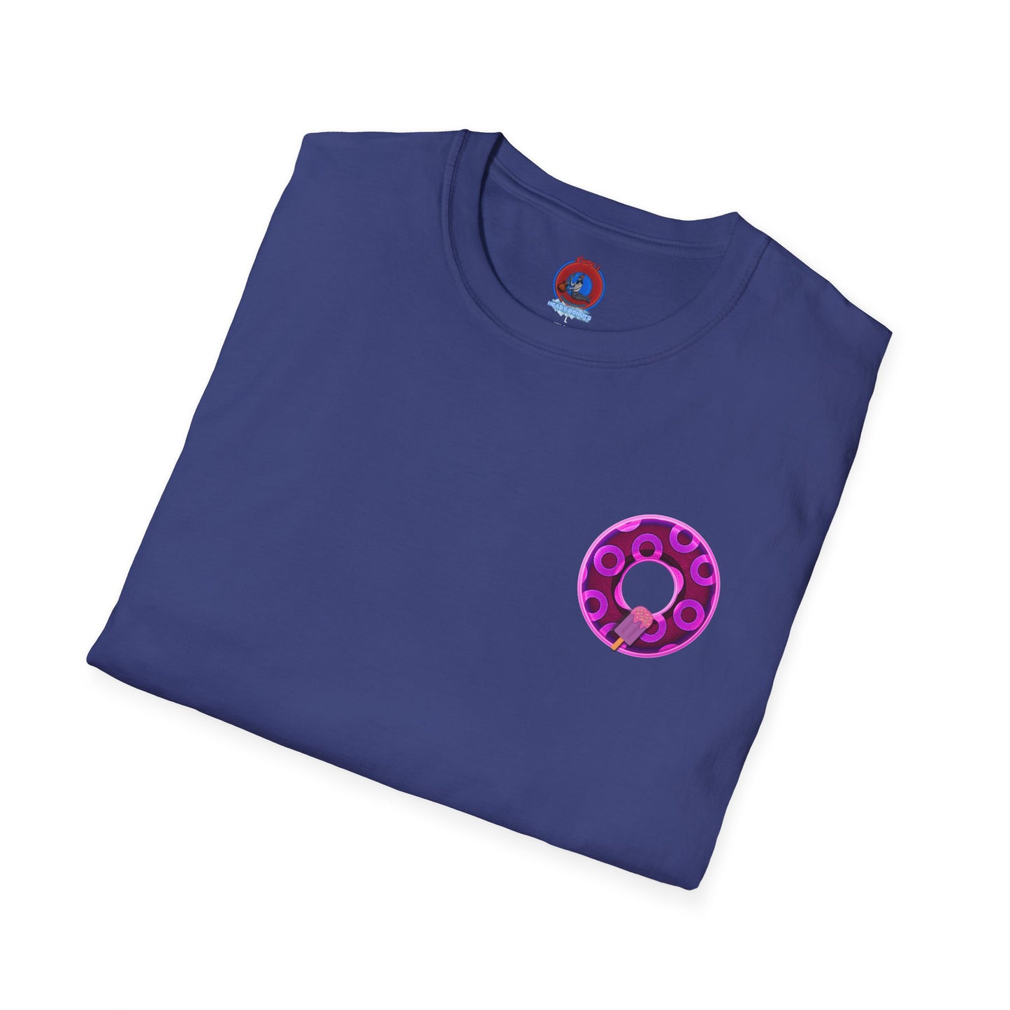 Classic Donut Tee - Unisex Soft-Style - "It's Ice Cream Popsicles - YEMSG Donut" - purple/magenta paradox donut - variant 1