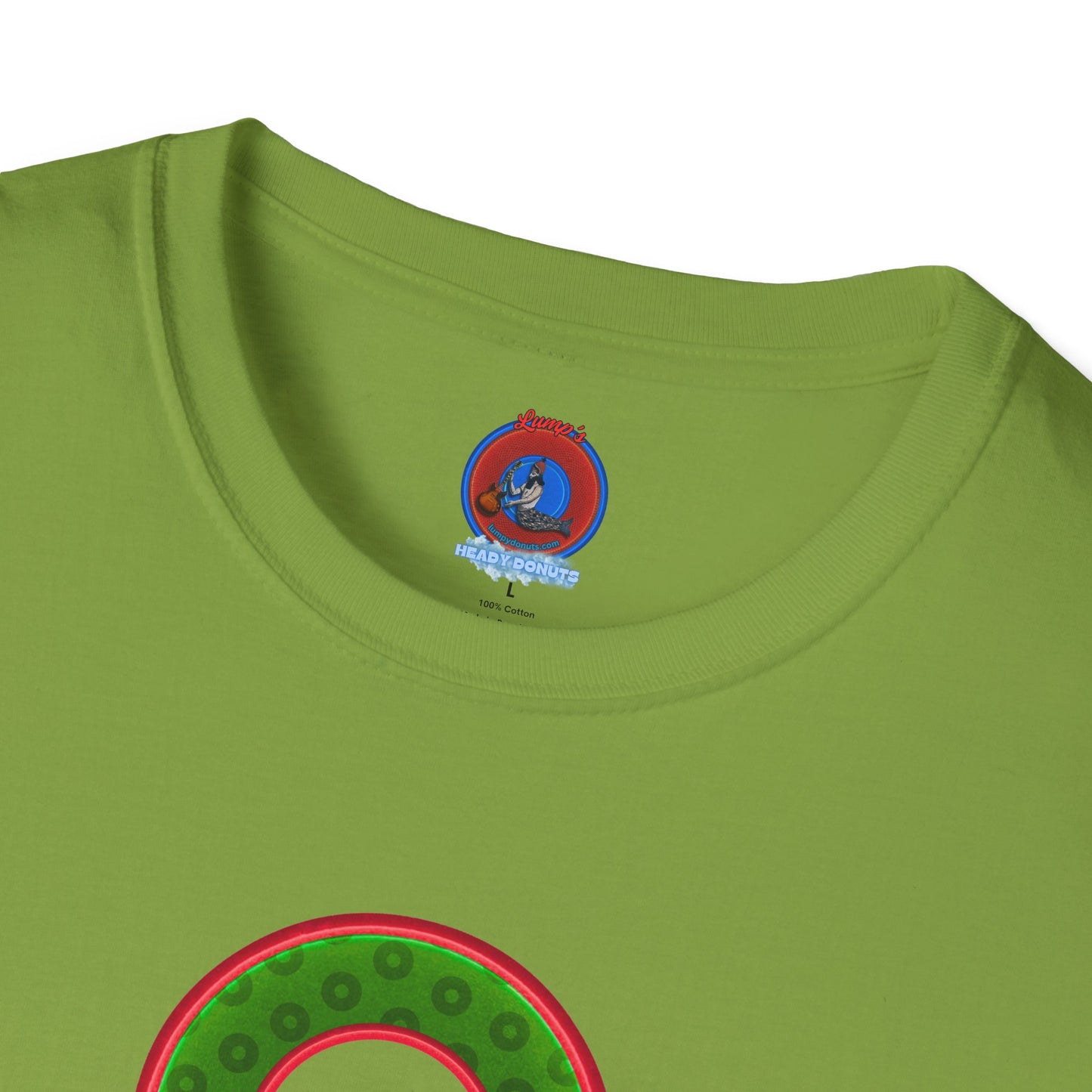 Plain Donuts/Unisex Soft-Style - "Plain Wide Mouthed Paradoxical Donuts" - Irish green/red donuts
