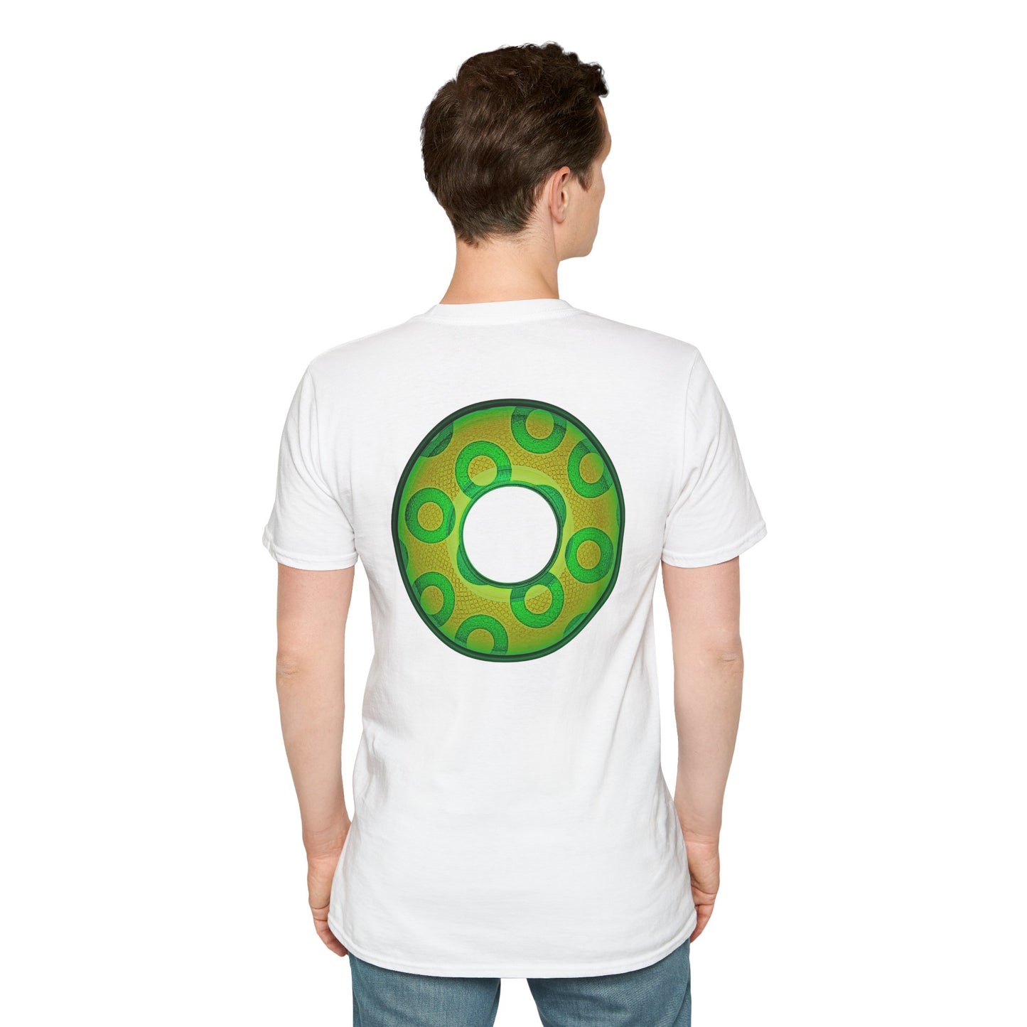 Plain Donuts/Unisex Soft-Style - "Plain Rustic Paradoxical Donuts" - gold/light green donuts