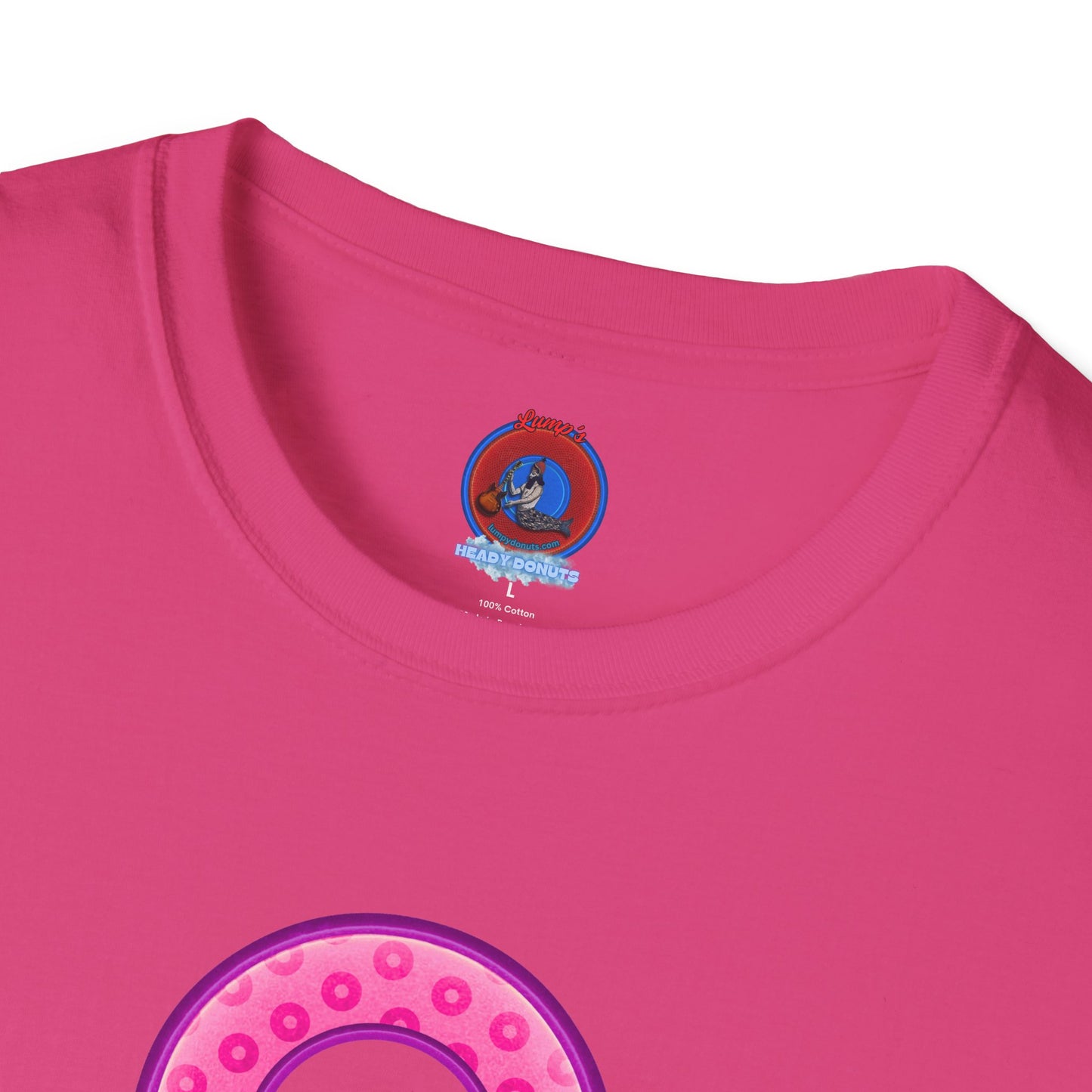Plain Donuts/Unisex Soft-Style - "Plain Wide Mouthed Paradoxical Donuts" - pink/light purple donuts