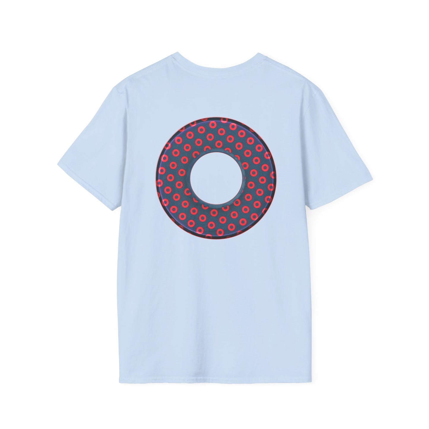 Plain Donuts/Unisex Soft-Style - "Plain Electric Paradoxical Donuts" - navy blue/red donuts