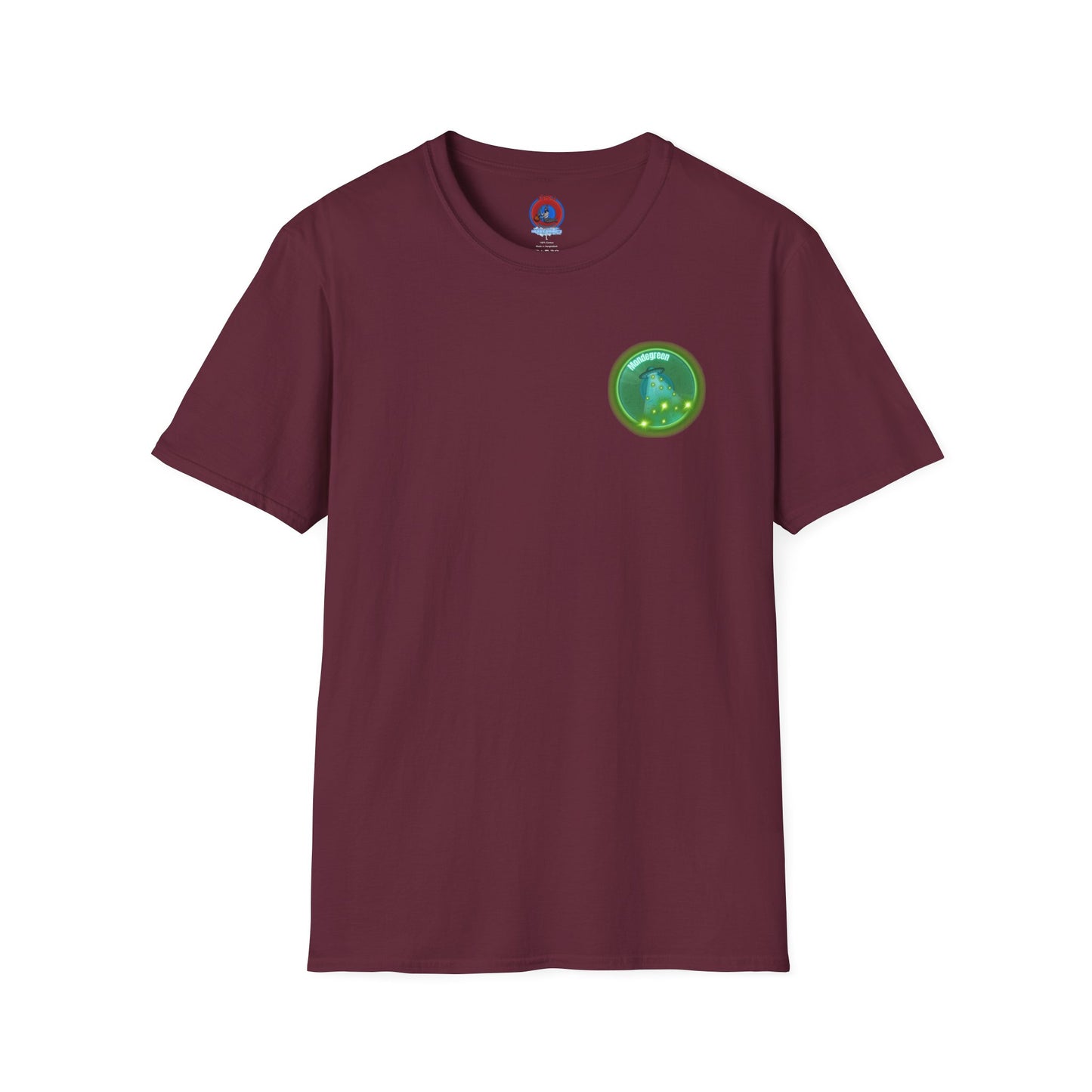Classic Donut Tee - Unisex Soft-Style - "Close Encounters of the Delaware kind - Mondegreen Donut"  " variant 1 - green donut