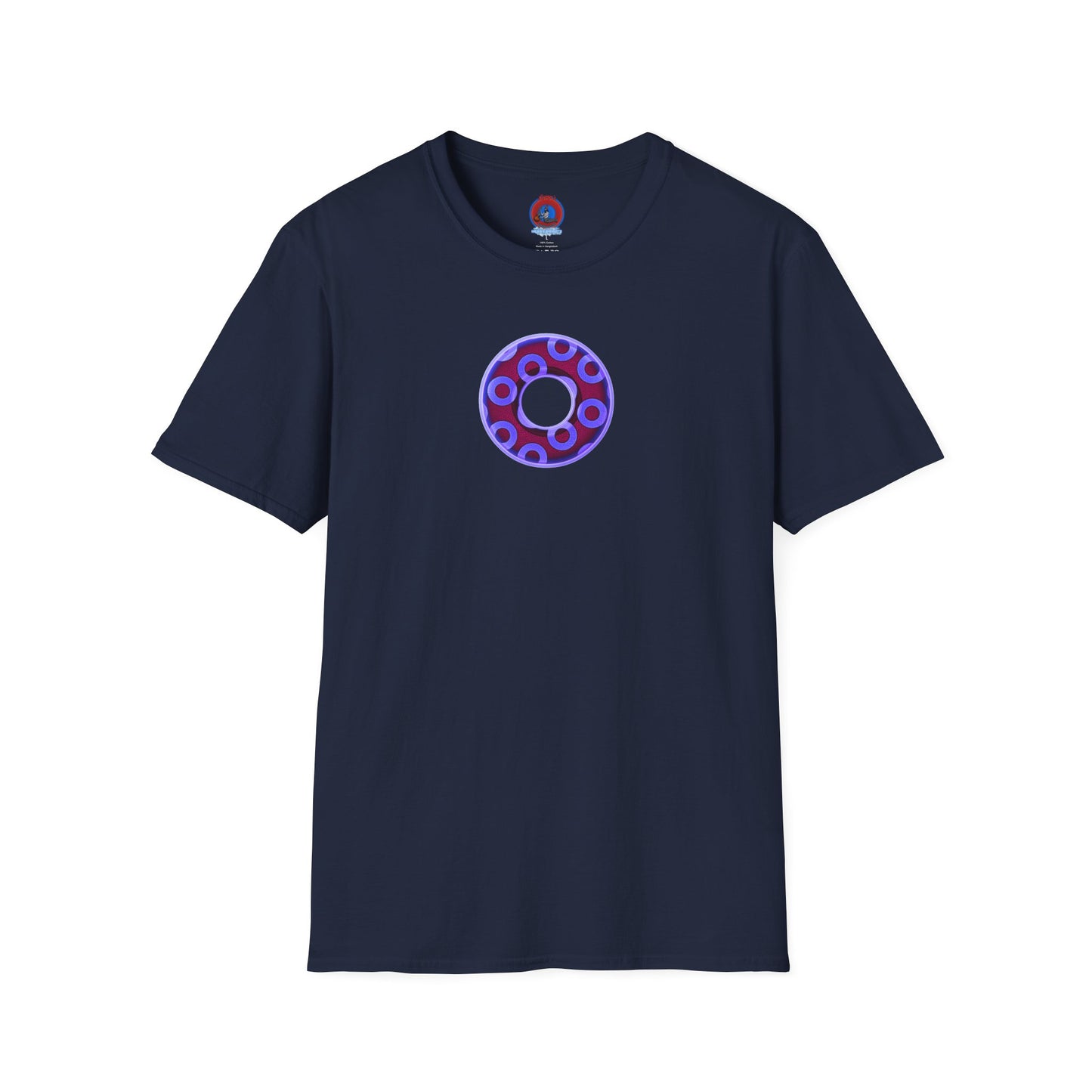 Plain Donuts/Unisex Soft-Style - "Plain Rustic Paradoxical Donuts" - violet/dark purple donuts