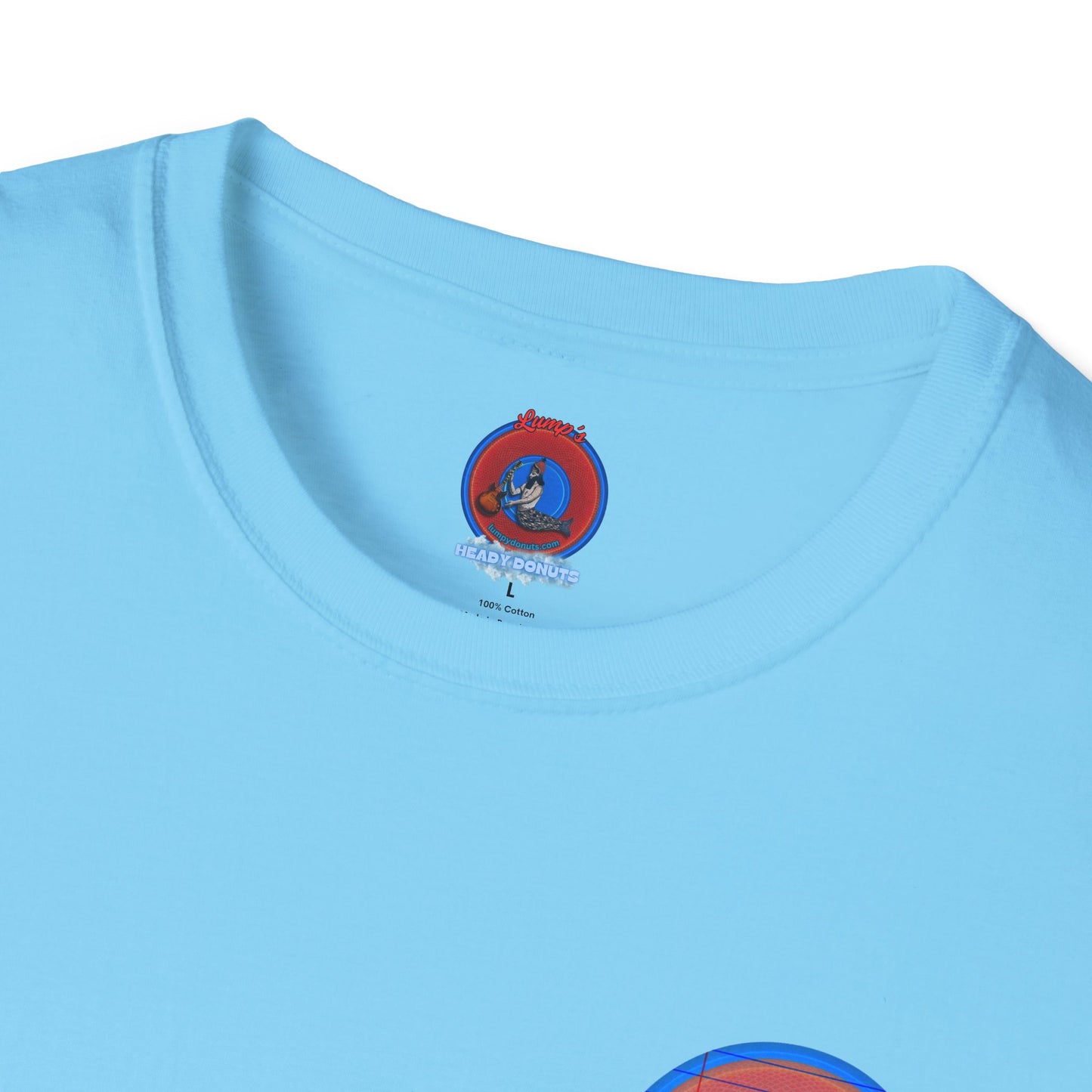 Classic Donut Tee - Unisex Soft-Style - "That's 1 Tasty Donut" - series 1.0  - variant 1 - red donut w/blue ink