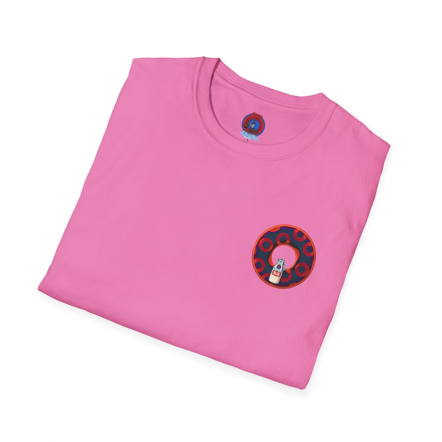 Classic Donut Tee - Unisex Soft-Style - "Wooked Cream - YEMSG Donut " -purple/red rustic paradox donut - variant 3