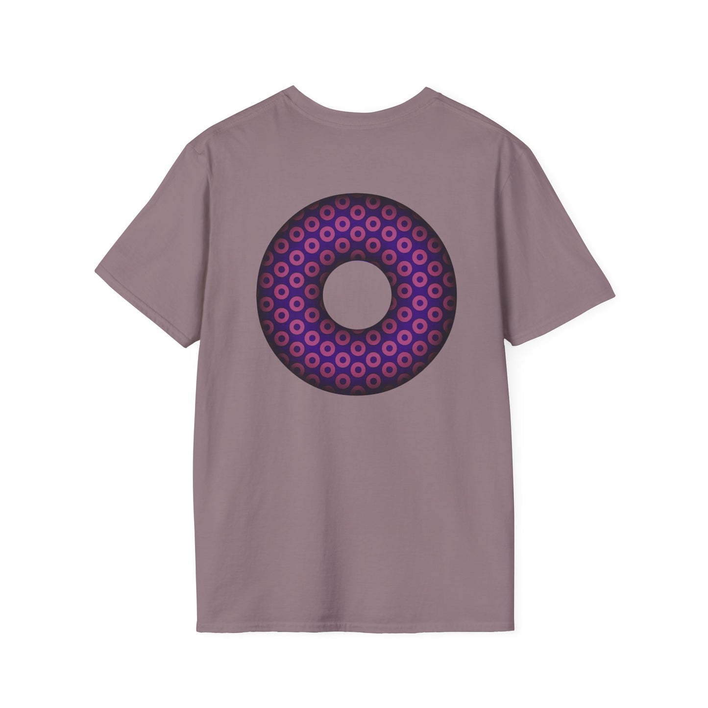 Plain Donuts/Unisex Soft-Style - "Plain Paradoxical Grided Donuts" - magenta/purple donuts