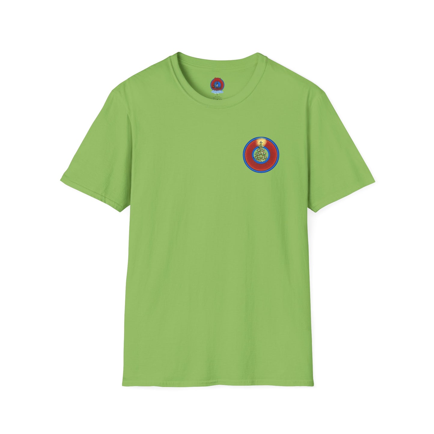 Classic Donut Tee - Unisex Soft-Style - "It's Always Phishmas in Philly" - rustic red/blue donut