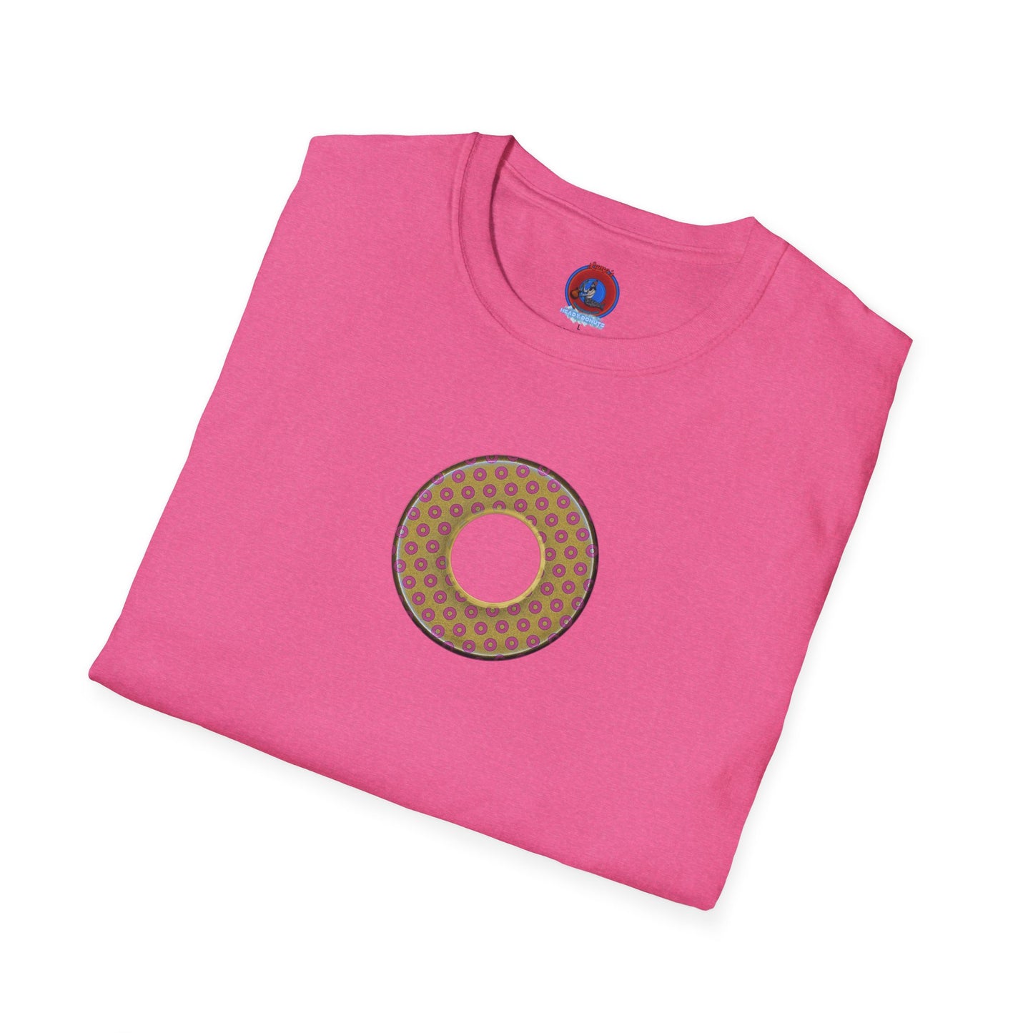 Plain Donuts/Unisex Soft-Style - "Plain Electric Paradoxical Donuts" - gold/pink donuts