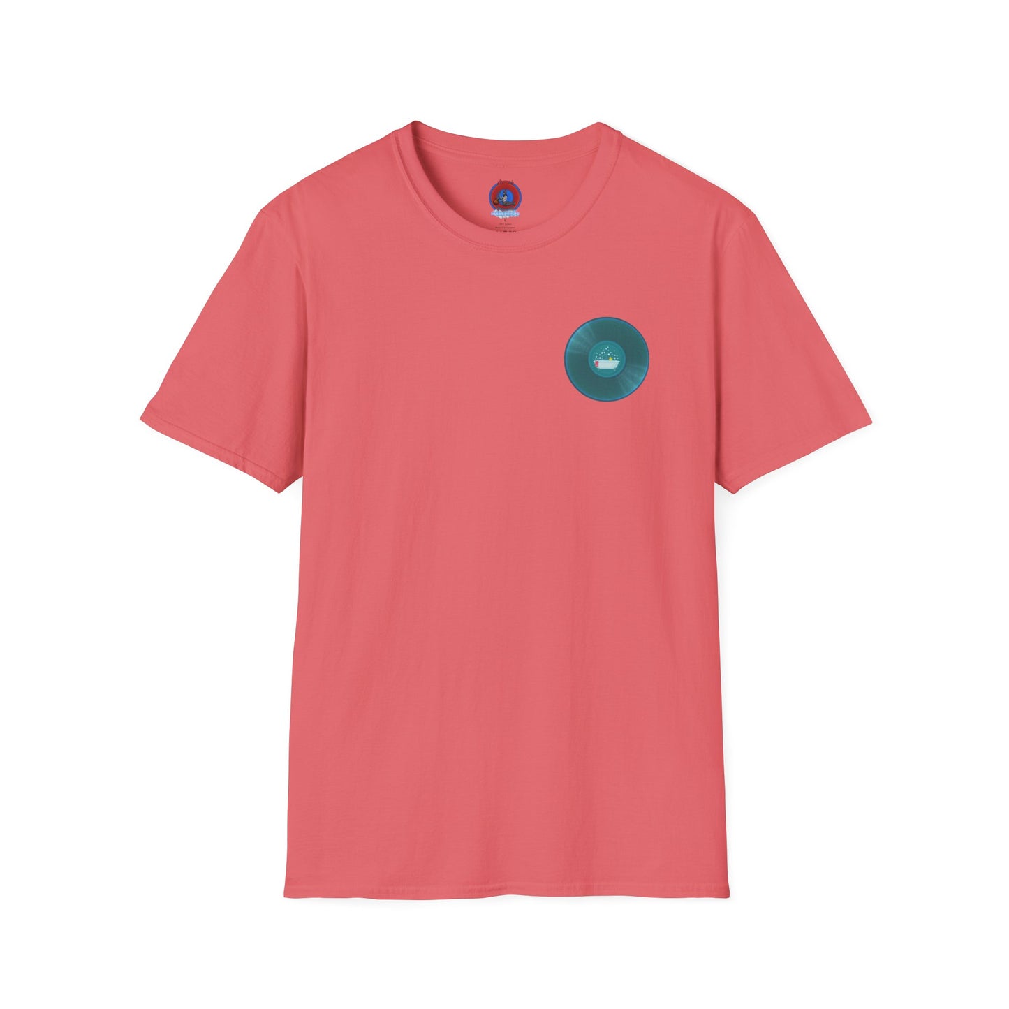 Classic Donut Tee - Unisex Soft-Style - "Bathtub Fun" - dark aquamarine donut