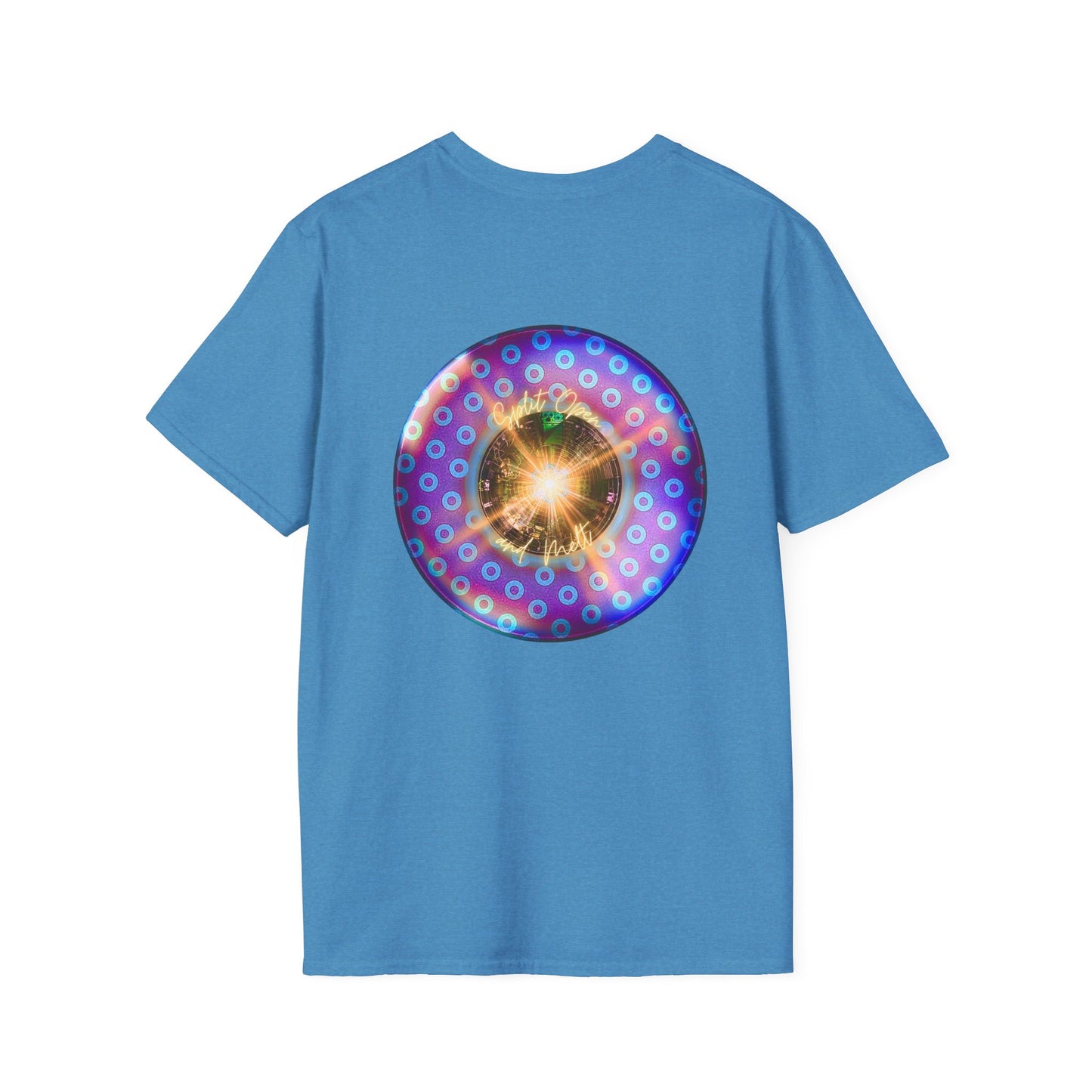 Classic Donut Tee - Unisex Soft-Style - "Donut Melts" - purple/blue paradoxical donut
