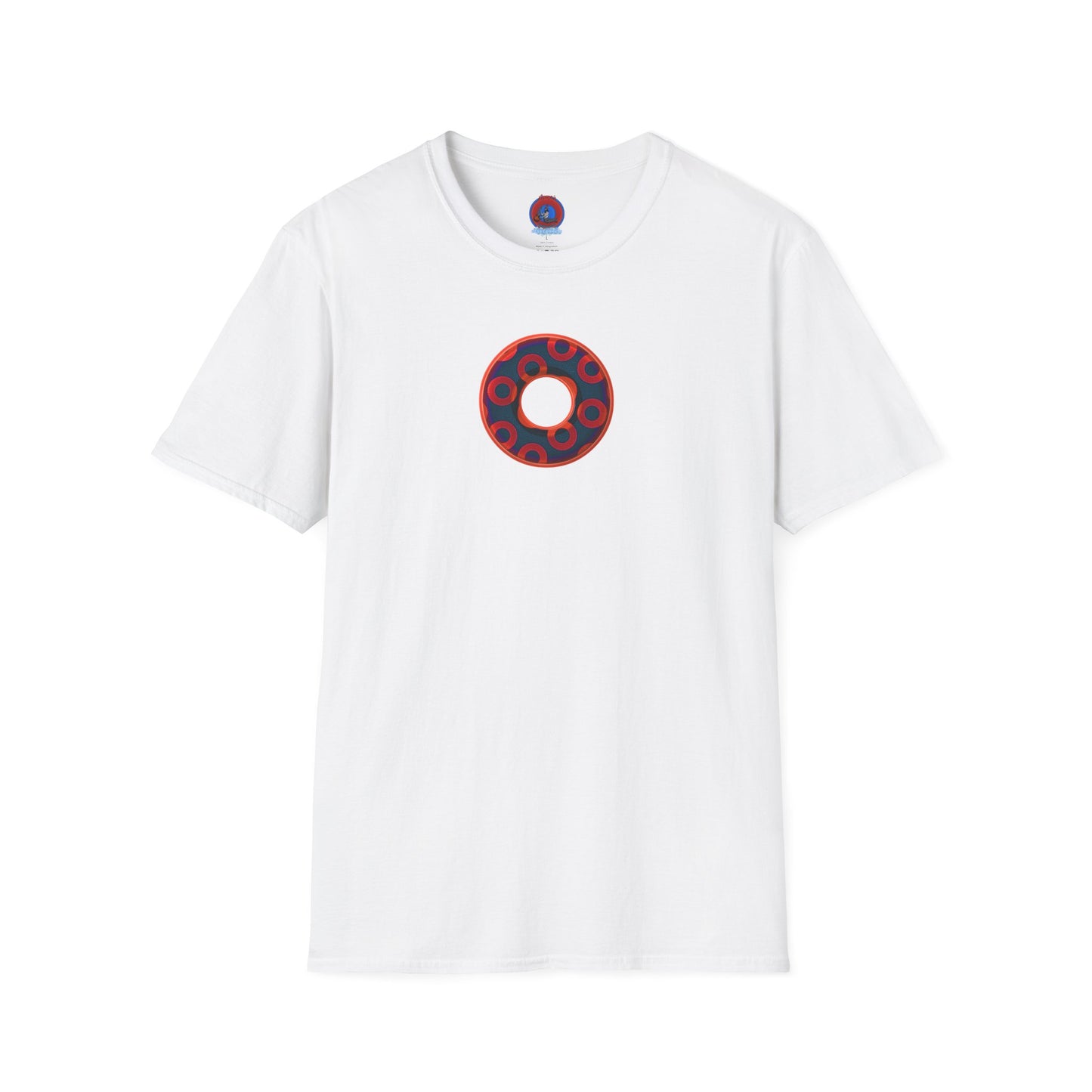 Plain Donuts/Unisex Soft-Style - "Plain Rustic Paradoxical Donuts" - red/navy blue donuts