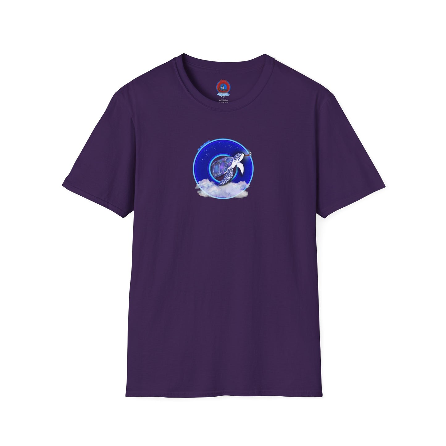 Classic Donut Tee - Unisex Soft-Style - "Clueless Wallob's Donuts" - vivid blue sky donut