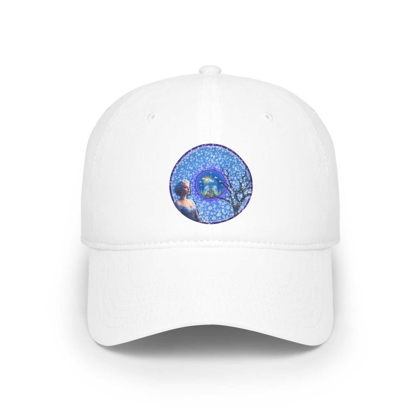 Lumpy Donut Baseball Cap - "The Donut Cap Locked in Glaciers" - blue/purple vivid pic donut donut w/