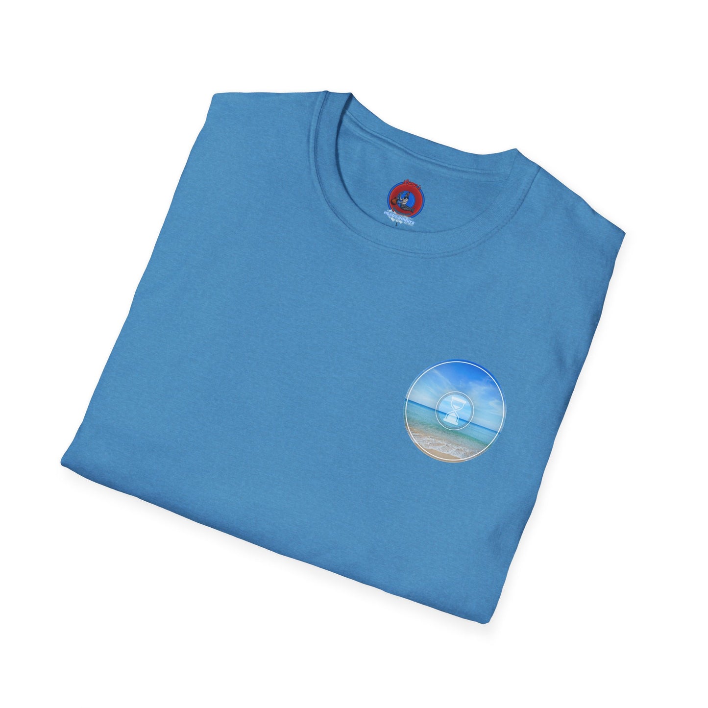 Classic Donut Tee - Unisex Soft-Style - "Still Loading Sand" - vivid blue  pic donut - variant 1