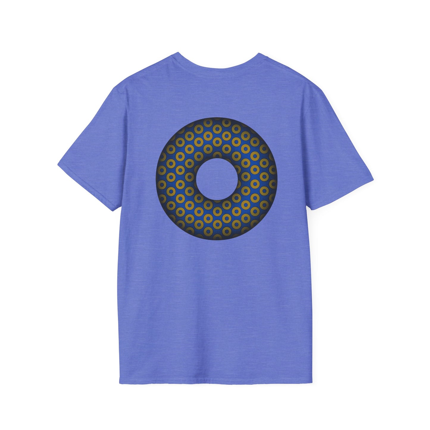 Plain Donuts/Unisex Soft-Style - "Plain Paradoxical Grided Donuts" - bronze/dark blue donuts