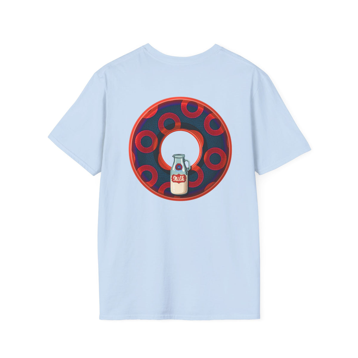 Classic Donut Tee - Unisex Soft-Style - "Wooked Cream - YEMSG Donut " -purple/red rustic paradox donut - variant 3