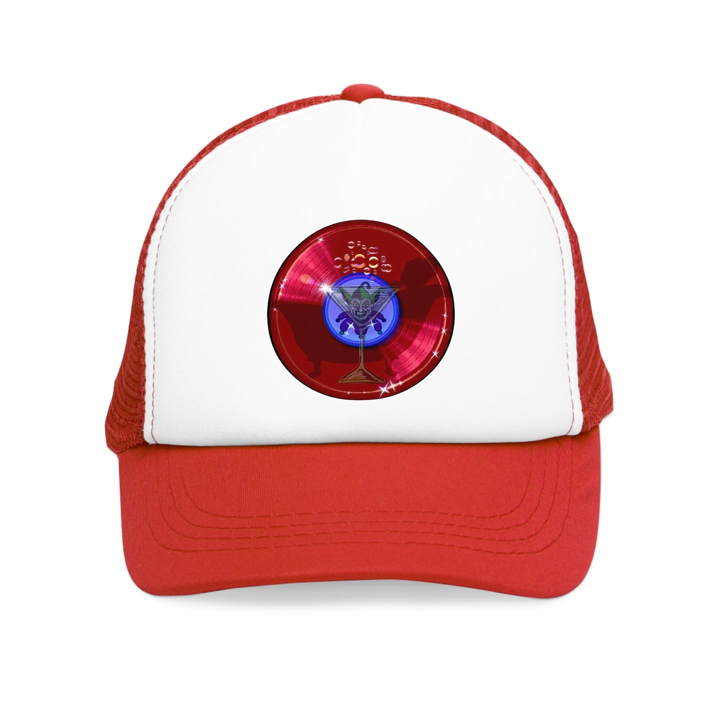 Lumpy Trucker Hat - Joker's series - "Joker's Personal Donut" - variant 1 - red donut